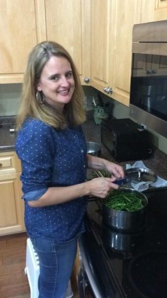 cooking dinner--www.thethreeyearexperiment.com