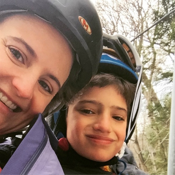 Selfie on the chair lift--www.thethreeyearexperiment.com