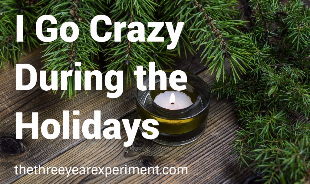 I Go Crazy During the Holidays--www.thethreeyearexperiment.com