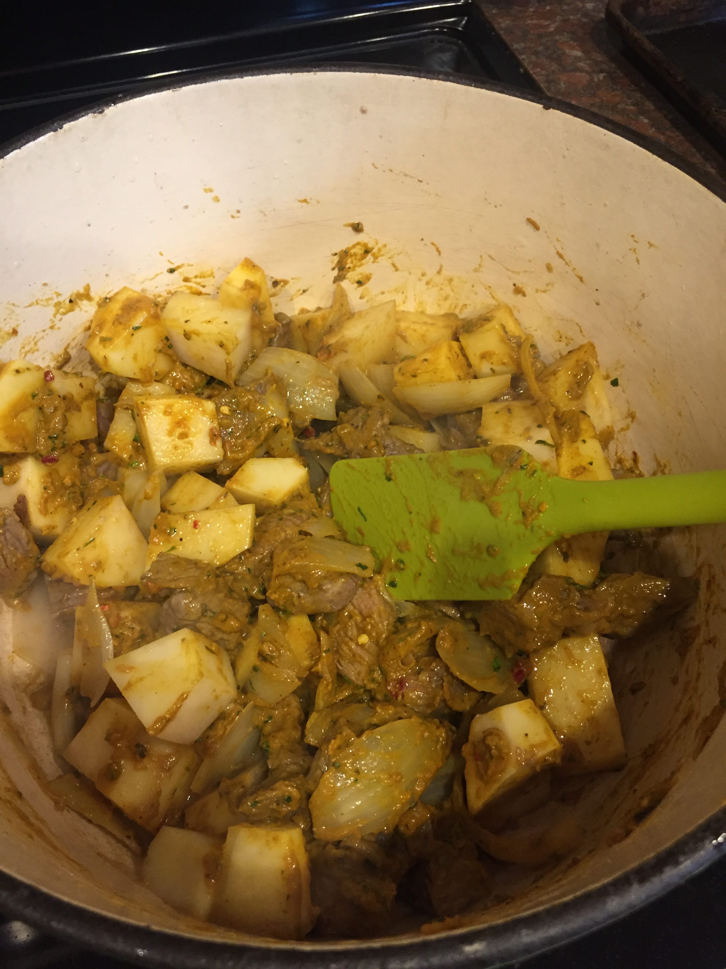 Yellow curry dinner www.thethreeyearexperiment.com