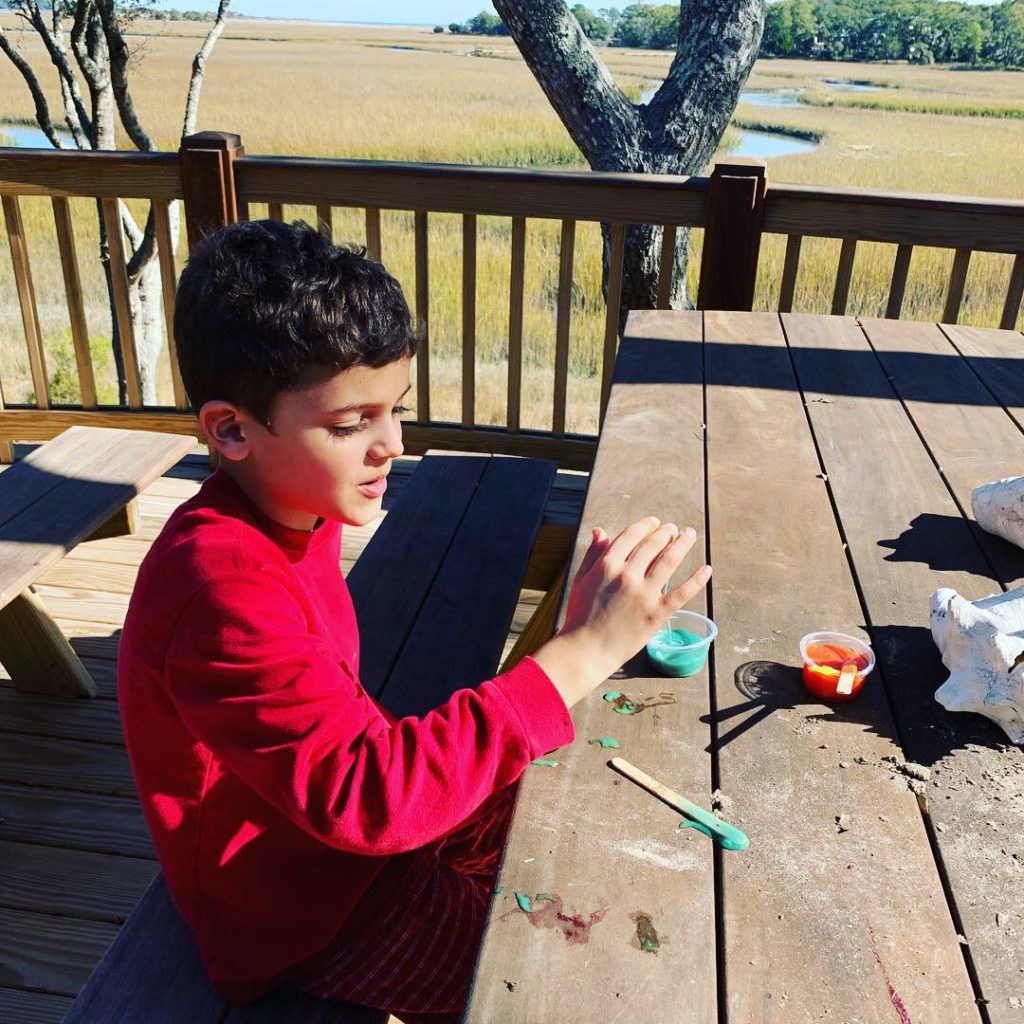 Kids activities playing with slime www.thethethreeyearexperiment.com
