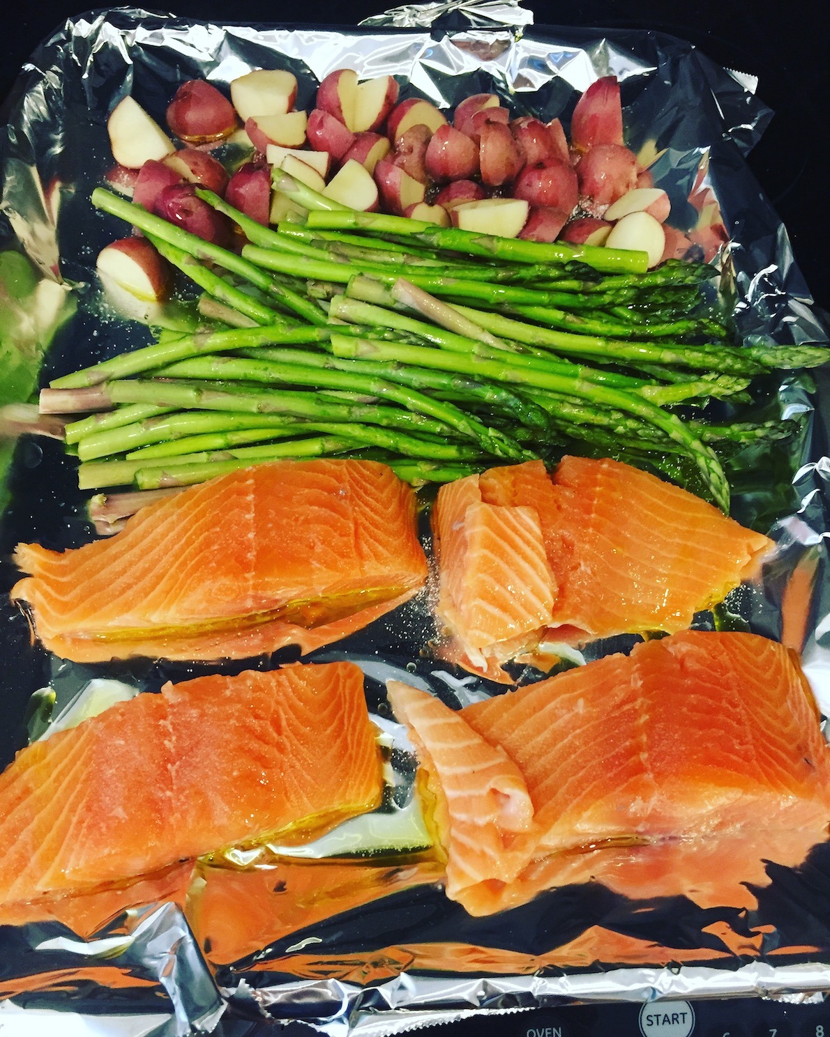 one pan salmon dinner