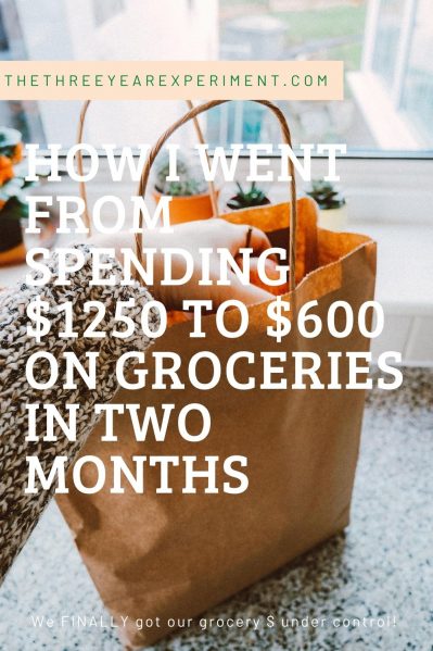 $600 grocery spending reduced grocery spending in two months
